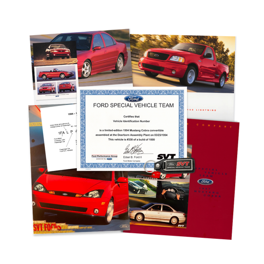1993 - 2004 Ford SVT Certificate Package - Ford Show Parts