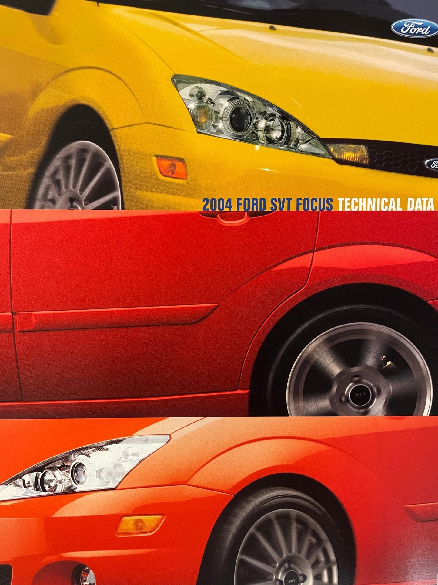 2004 SVT Focus Tech Data Card - Ford Show Parts