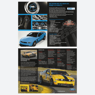 2012 Mustang Boss 302 Laguna Seca Hero Card (2 in order) - Ford Show Parts