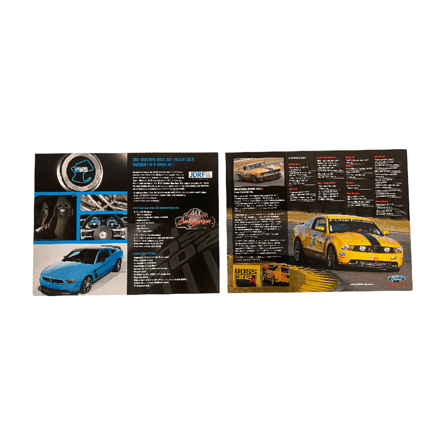 2012 Mustang Boss 302 Laguna Seca Hero Card (2 in order) - Ford Show Parts