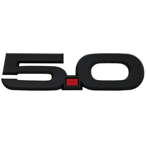 2015 - 2024 Mustang 5.0L Fender Emblem Black - Ford Show Parts