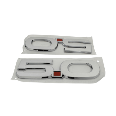 2015 - 2024 Mustang 5.0L Fender Emblem Chrome - Pair - Ford Show Parts