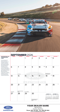 2026 Ford Racing Monthly Calendar - Ford Show Parts