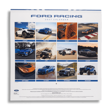 2027 Ford Racing Monthly Calendar - Ford Show Parts