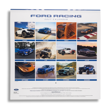 2027 Ford Racing Monthly Calendar