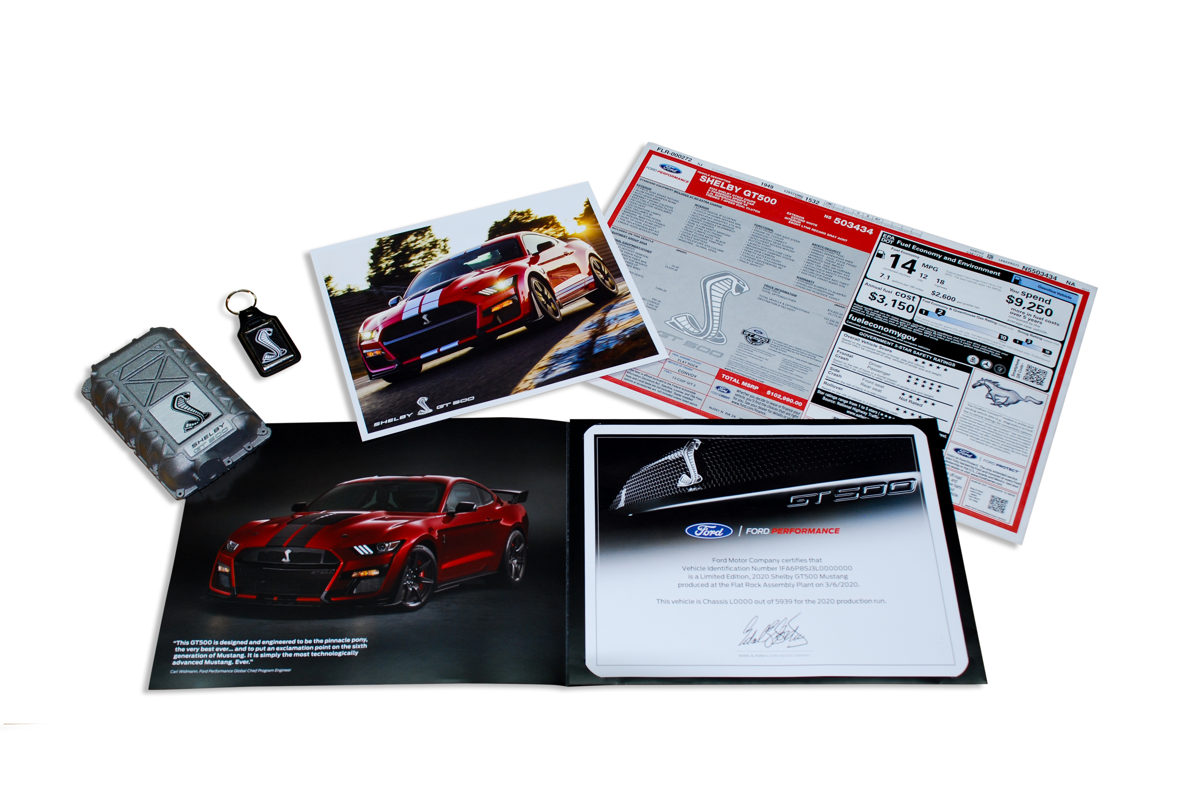 Shelby GT500 Certificate Package