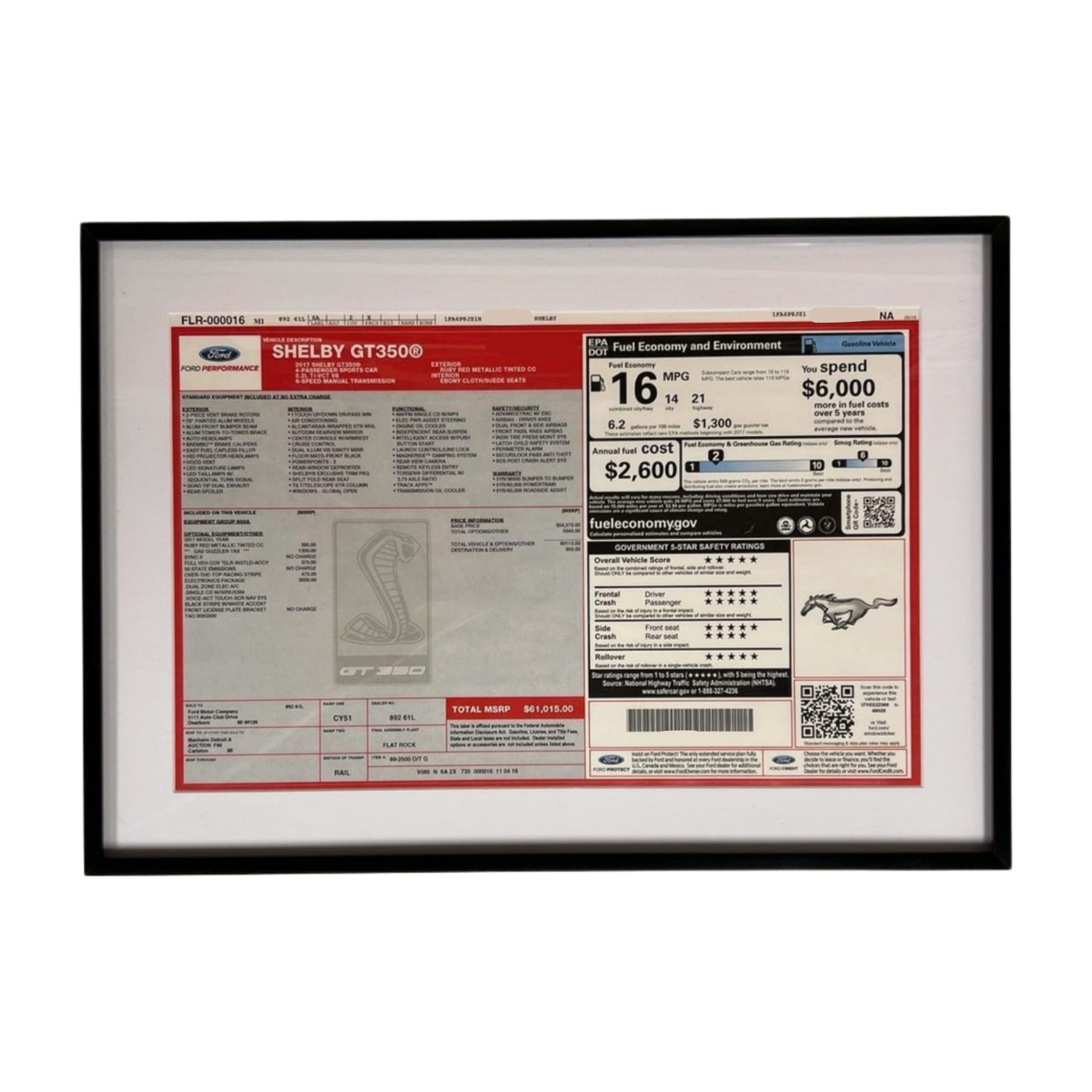 Window Sticker Frame with Matting