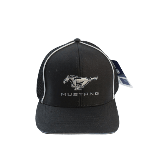 Black Mustang Reflective Stretch Hat - Ford Show Parts