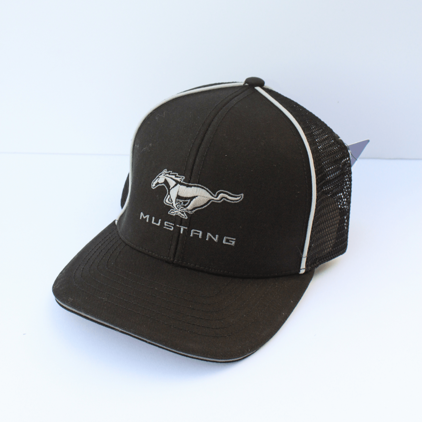 Black Mustang Reflective Stretch Hat - Ford Show Parts