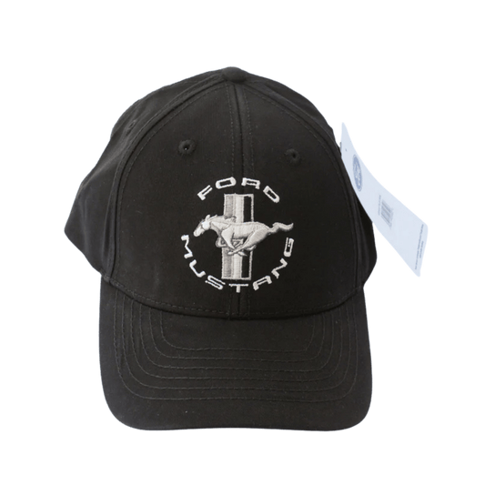 Black Mustang Tonal Tri - Bar Stretch Hat - Ford Show Parts