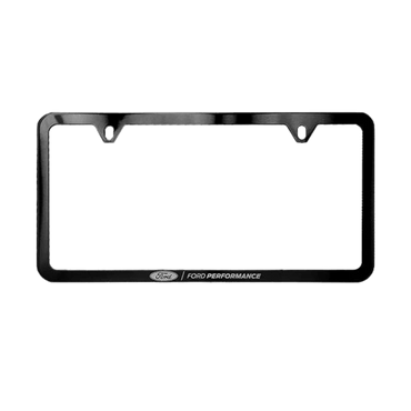 Ford Performance Slim License Plate Frame - Black Stainless Steel - Ford Show Parts