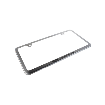 Ford Performance Slim License Plate Frame - Brushed Stainless Steel - Ford Show Parts