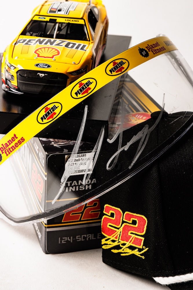 Joey Logano Collection: Signed Visor, Hat & 22 Diecast - Ford Show Parts