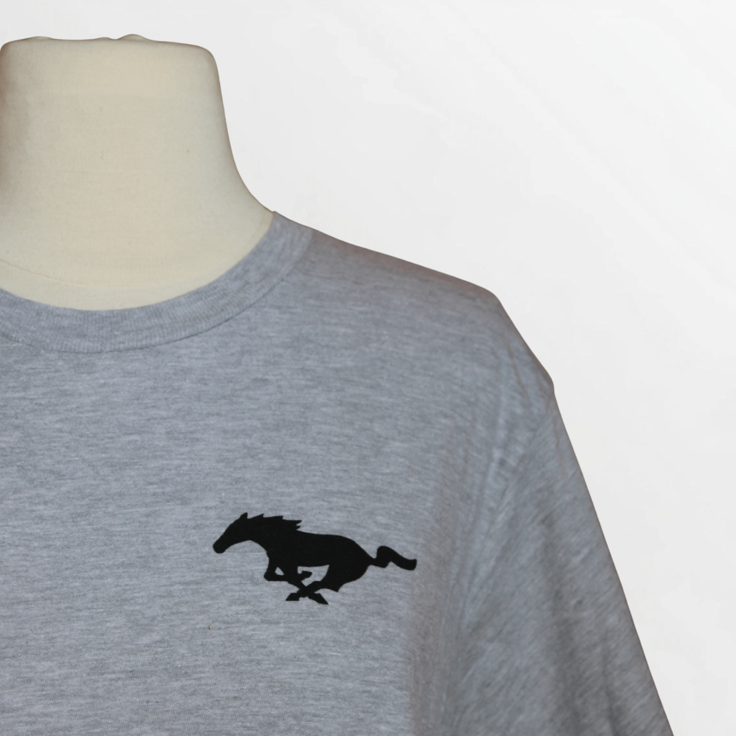 Mustang Grey Detroit Born Pony Tee - Ford Show Parts