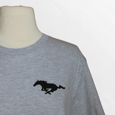 Mustang Grey Detroit Born Pony Tee - Ford Show Parts