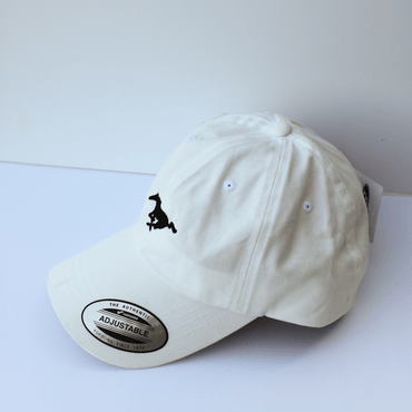 White Mustang Pony Logo Dad Hat - Ford Show Parts