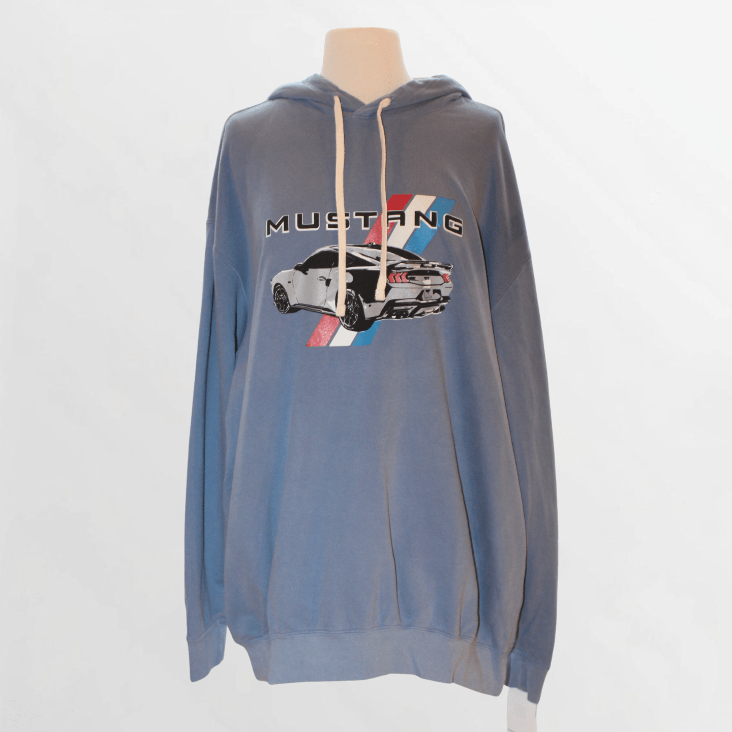 Women's Blue Mustang Comfort Colors Fleece Hoodie - Ford Show Parts