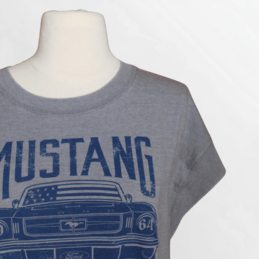 Women's Grey 1964 Mustang Sleeveless Top - Ford Show Parts