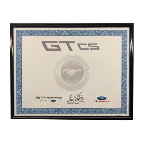 2007-2014 Mustang GT California Special Certificate