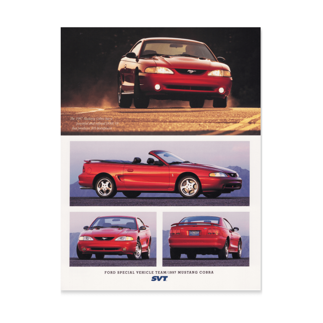 1997 Cobra Tech Data Card - Ford Show Parts