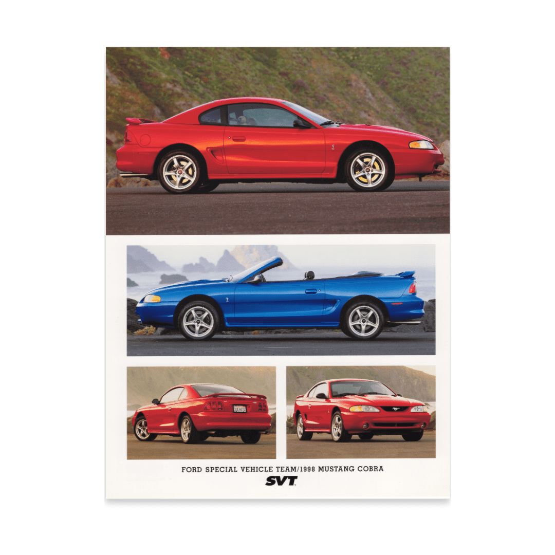 1998 Cobra Tech Data Card - Ford Show Parts