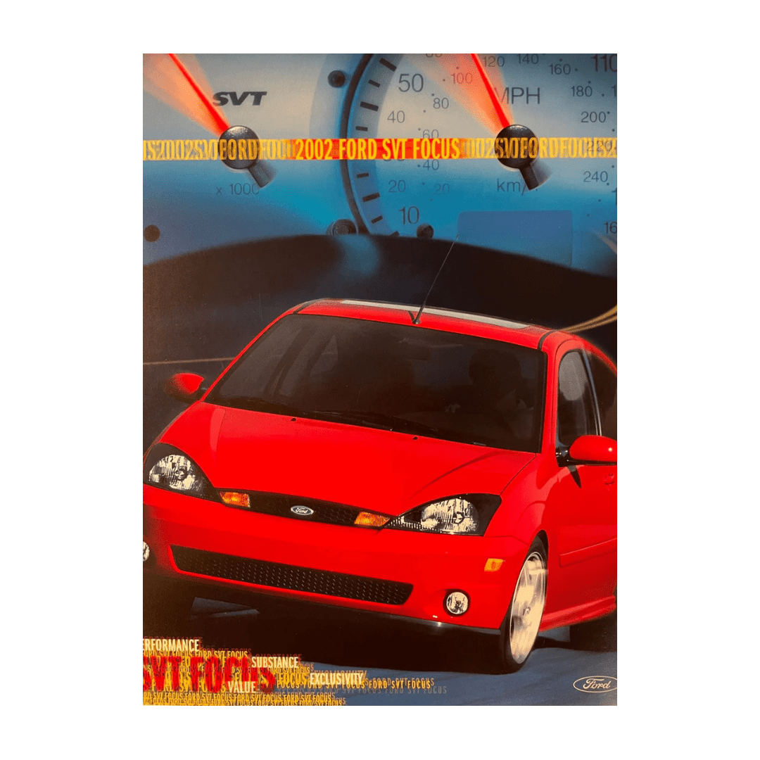 2002 SVT Focus Tech Data Card - Ford Show Parts