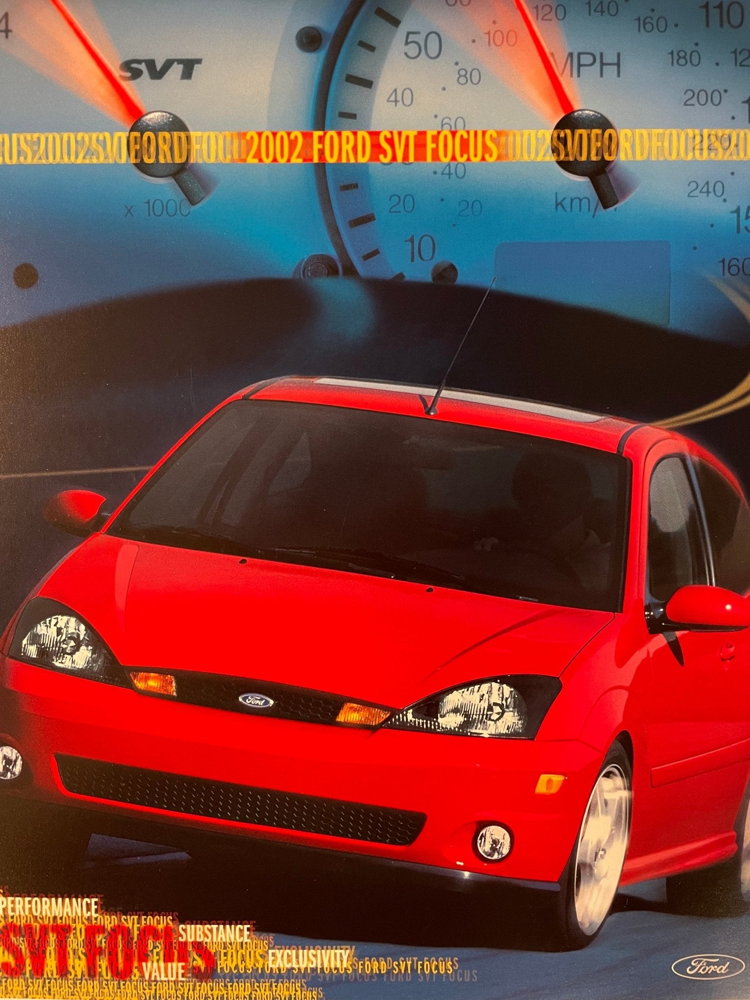 2002 SVT Focus Tech Data Card - Ford Show Parts