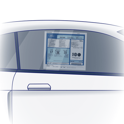 2003 - 2004 Mustang Mach 1 Window Sticker (PLEASE READ FULL DESCRIPTION) - Ford Show Parts