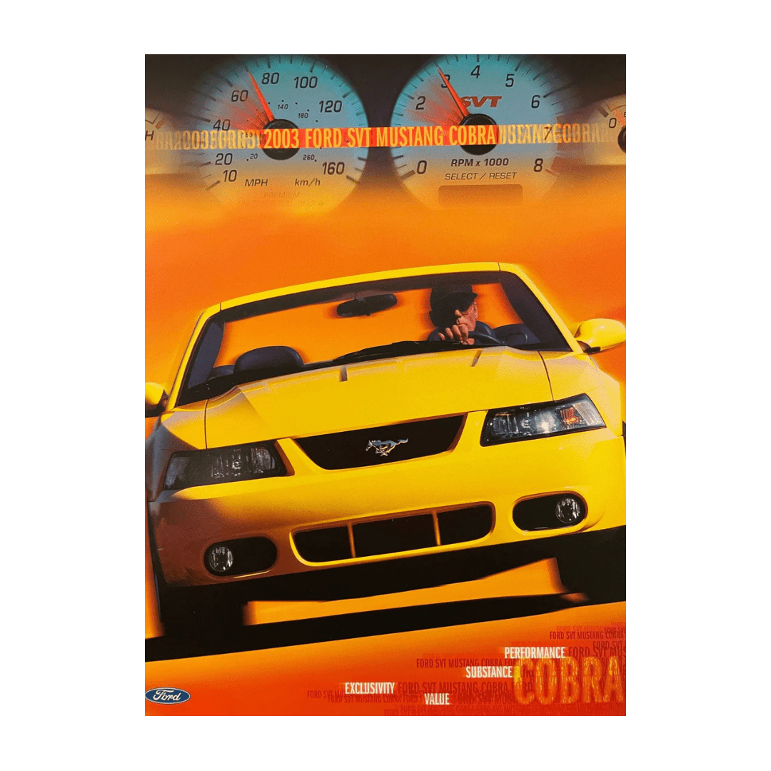 2003 Cobra Tech Data Card - Ford Show Parts