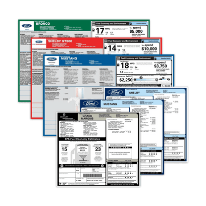 2007 - 2026 Ford/ Lincoln Window Sticker (Monroney Label) - Ford Show Parts