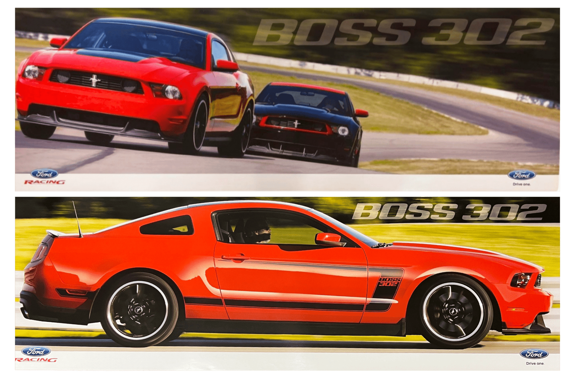 2012 2 - sided Boss 302 Laguna Seca Poster - Ford Show Parts