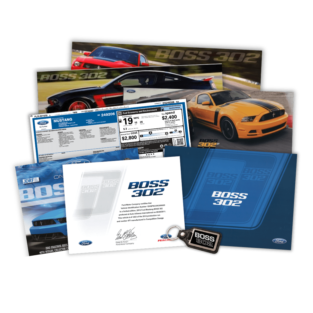 2012-2013 BOSS 302 Certificate Package - Ford Show Parts