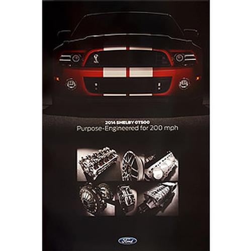 2014 2 - Sided GT500 Poster, Purpose Engineered - Ford Show Parts