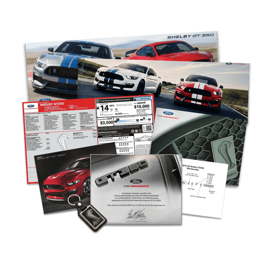 2015 - 2020 Shelby GT350 Certificate Package - Ford Show Parts