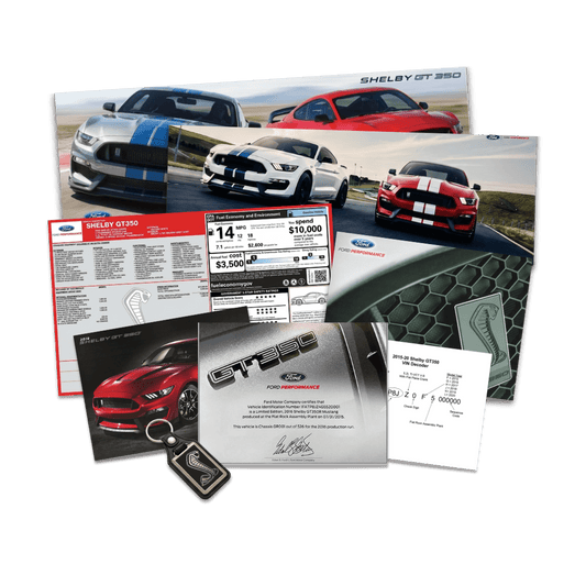 2015 - 2020 Shelby GT350 Certificate Package - Ford Show Parts