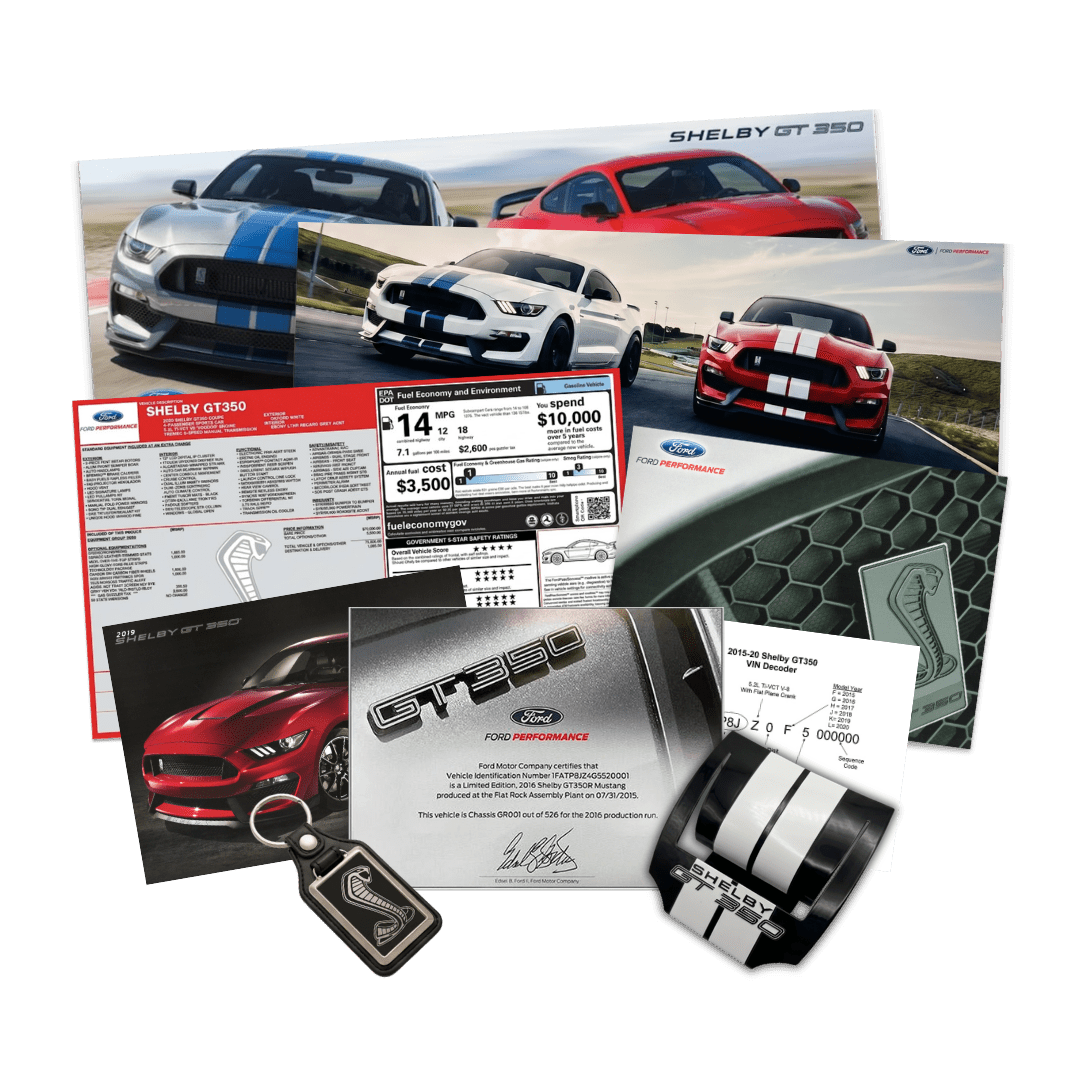 2015 - 2020 Shelby GT350 Certificate Package - Ford Show Parts