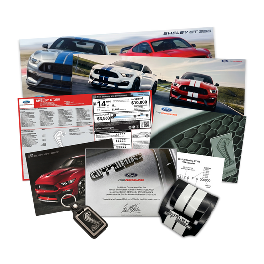 2015 - 2020 Shelby GT350 Certificate Package - Ford Show Parts