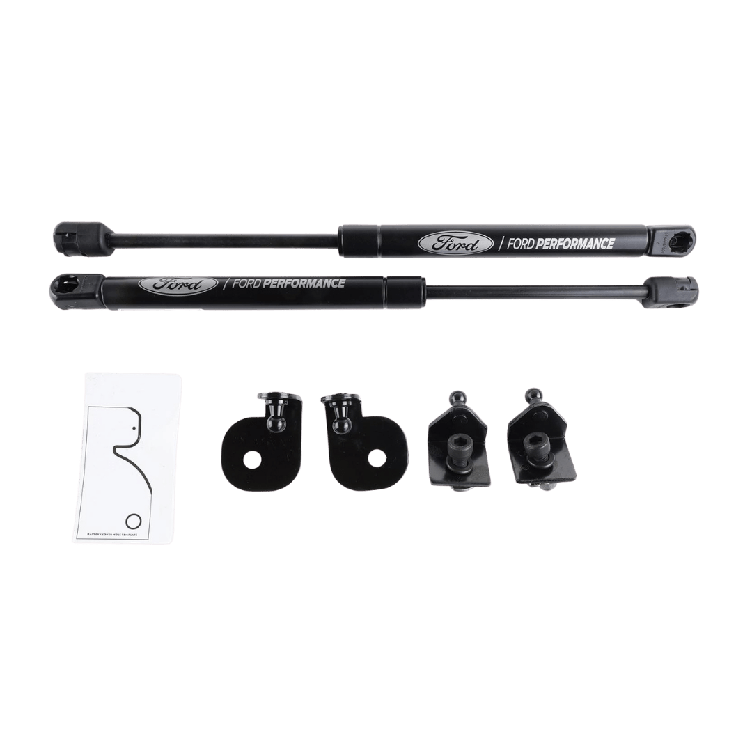 2015 - 2023 Mustang Hood Lift Kit w/ Laser Engraved Ford Performance Logo - Ford Show Parts