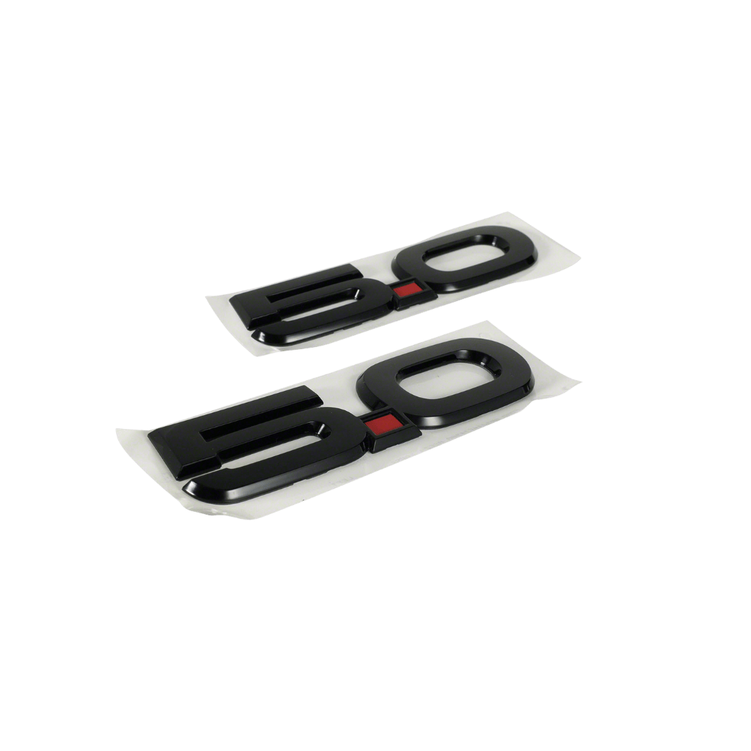 2015 - 2024 Mustang 5.0L Fender Emblem Black - Pair - Ford Show Parts