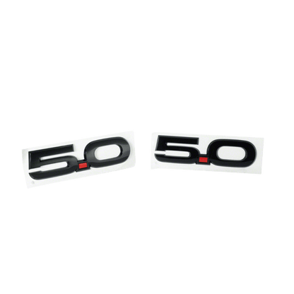 2015 - 2024 Mustang 5.0L Fender Emblem Black - Pair - Ford Show Parts