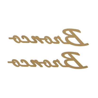 2021 - 2026 BRONCO CLASSIC SCRIPT FENDER BADGE KIT - MATTE BLACK - Ford Show Parts