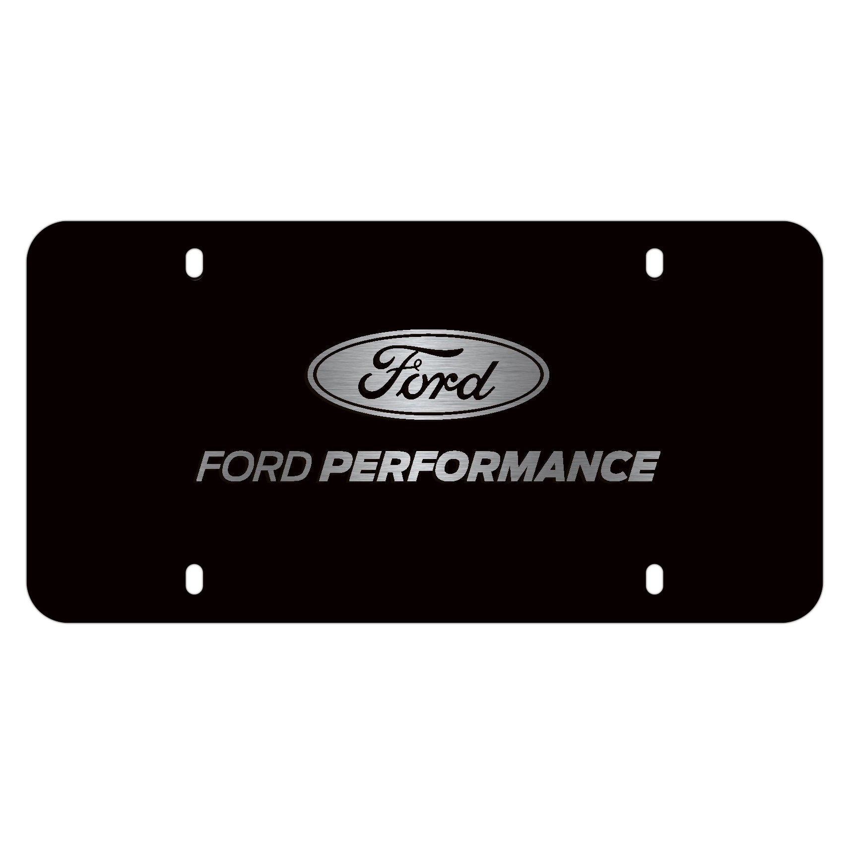 FORD PERFORMANCE BLACK STAINLESS STEEL MARQUE PLATE