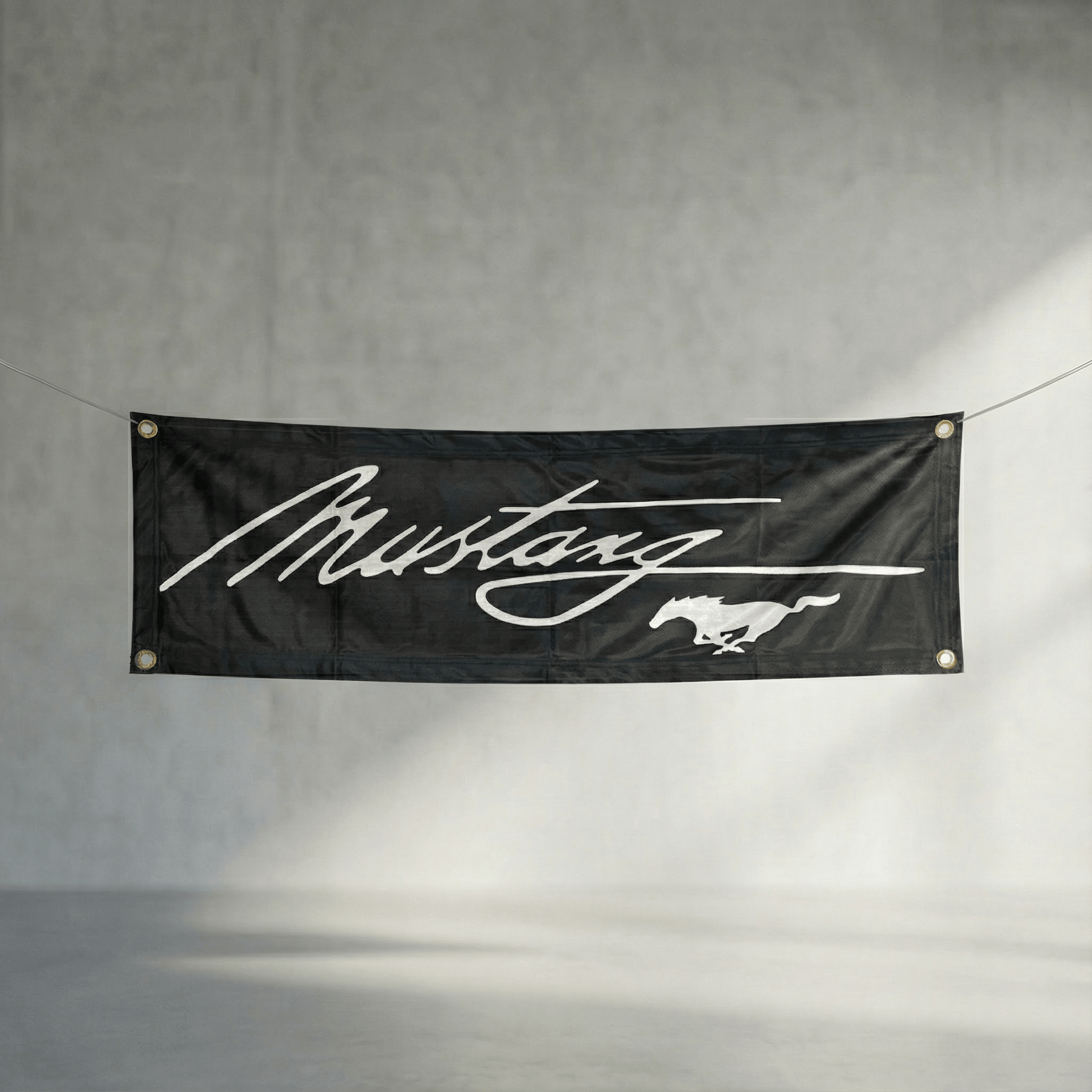 SN95 Mustang Script Fabric Show Banner - Ford Show Parts 