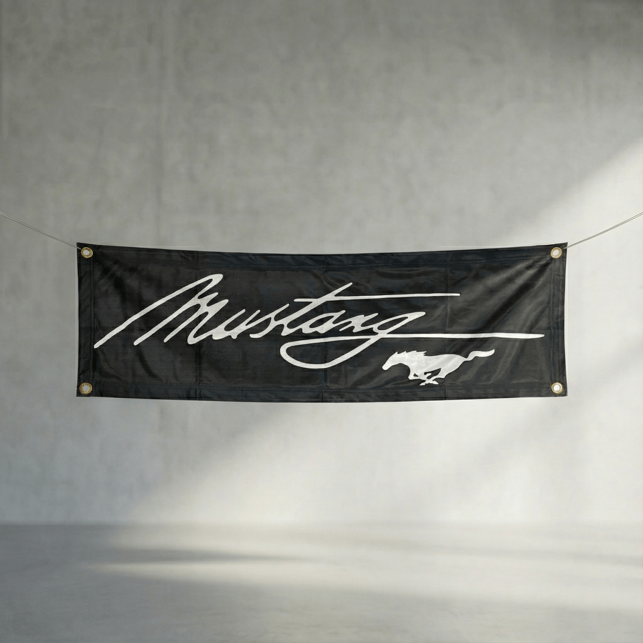 SN95 Mustang Script Fabric Show Banner - Ford Show Parts 
