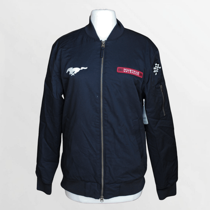 Black Mustang 60th Heritage Bomber Jacket - Ford Show Parts