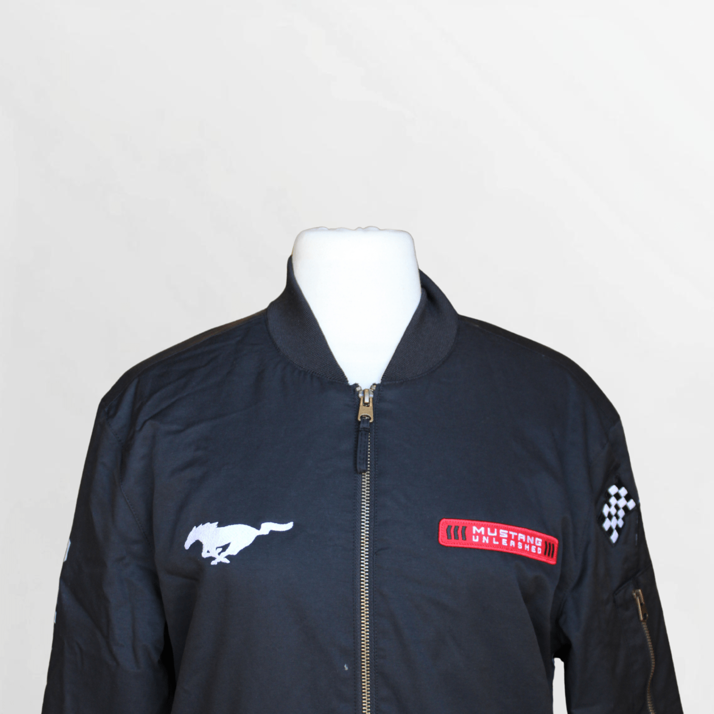 Black Mustang 60th Heritage Bomber Jacket - Ford Show Parts