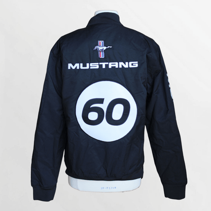 Black Mustang 60th Heritage Bomber Jacket - Ford Show Parts