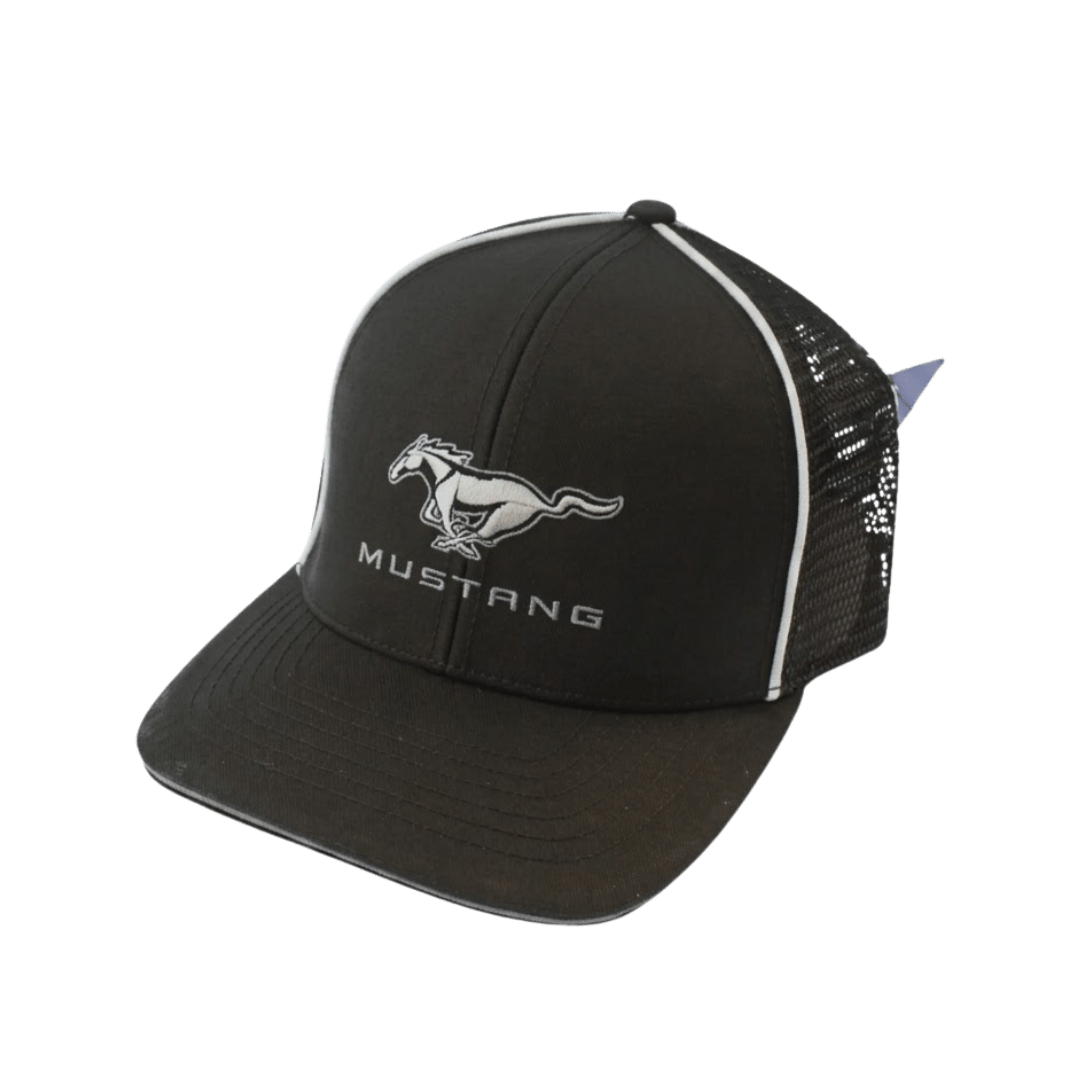 Black Mustang Reflective Stretch Hat - Ford Show Parts