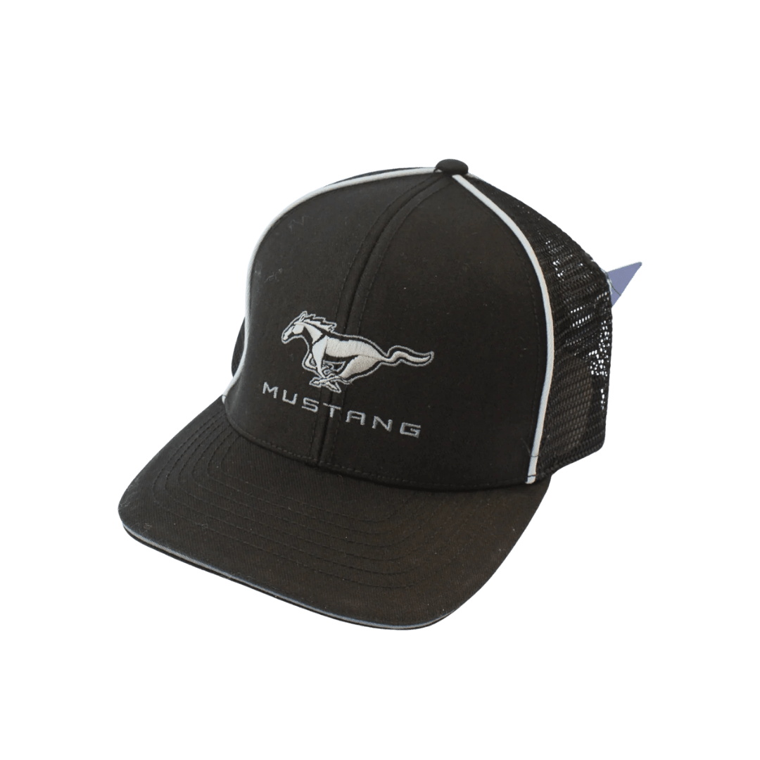 Black Mustang Reflective Stretch Hat - Ford Show Parts