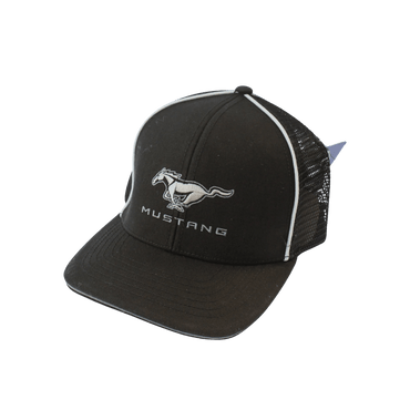 Black Mustang Reflective Stretch Hat - Ford Show Parts